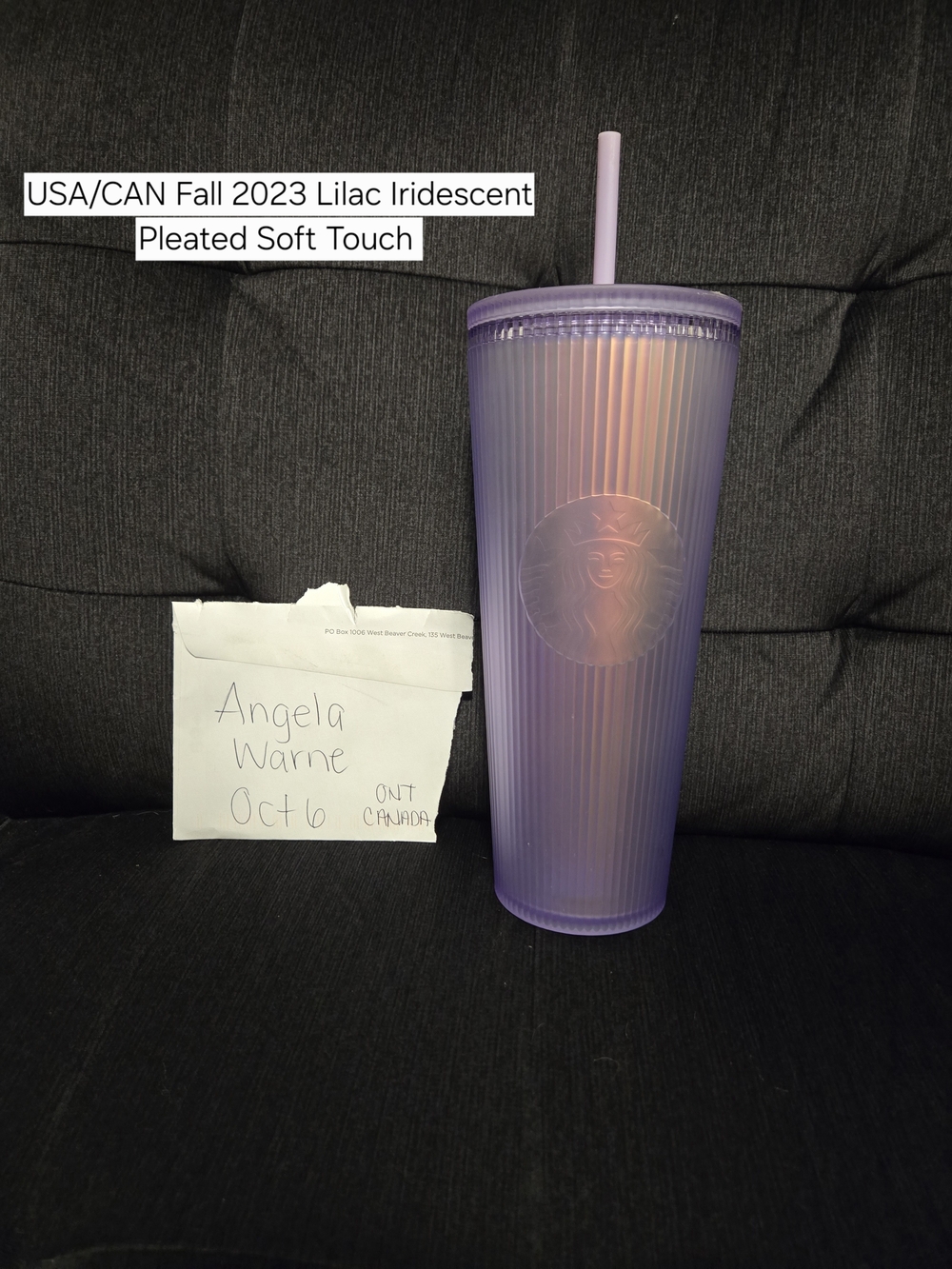Starbucks Iridescent Lilac Ribbed Tumbler